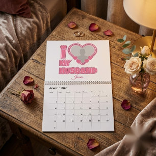 Gepersonaliseerd Ik Hou Van Mijn Man – Voeg Foto & Kalender