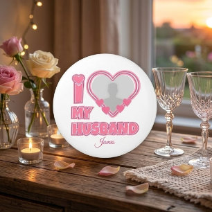 Gepersonaliseerd Ik Hou Van Mijn Man – Voeg Foto & Magneet