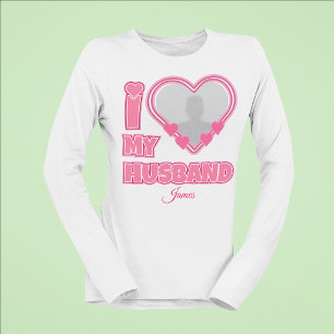 Gepersonaliseerd Ik hou van mijn man – Voeg foto & T-shirt
