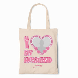 Gepersonaliseerd Ik Hou Van Mijn Man – Voeg Foto & Tote Bag