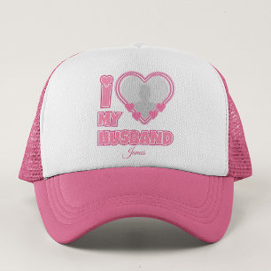Gepersonaliseerd Ik Hou Van Mijn Man – Voeg Foto & Trucker Pet