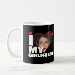 Gepersonaliseerd Ik hou van mijn Vriendin hartfoto Koffiemok