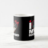 Gepersonaliseerd Ik hou van mijn vriendje Hartfoto Koffiemok (Center)