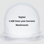 Gepersonaliseerd Ik hou van mijn vrouw hartfoto Sneeuwbol (Achterkant)