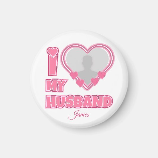 Gepersonaliseerd Ik hou van mijn vrouw - Naam en f Magneet (Voorkant)