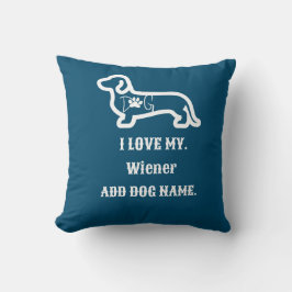 Gepersonaliseerd Ik hou van mijn Wiener Kussen