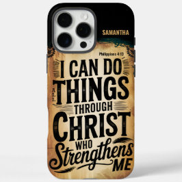 Gepersonaliseerd Ik kan alle dingen Christelijk d iPhone 16 Pro Max Hoesje