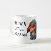 Gepersonaliseerd Ik ken een kleine Duitse Wiener D Koffiemok (Voorkant links)