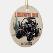 Gepersonaliseerd - Ik overleefde Baja Desert UTV R Keramisch Ornament (Rechts)