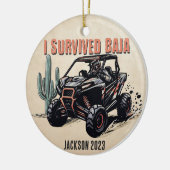 Gepersonaliseerd - Ik overleefde Baja Desert UTV R Keramisch Ornament (Links)