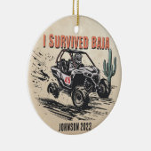 Gepersonaliseerd - Ik overleefde Baja Desert UTV R Keramisch Ornament (Rechts)