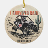 Gepersonaliseerd - Ik overleefde Baja Desert UTV R Keramisch Ornament (Voorkant)