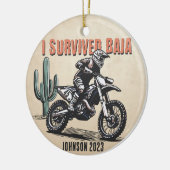 Gepersonaliseerd - Ik overleefde de Baja Desert mo Keramisch Ornament (Links)