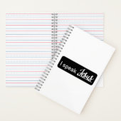 Gepersonaliseerd Ik Spreek Jezus Zwart & Wit op Wi Notitieboek (Binnen)