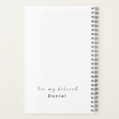 Gepersonaliseerd Ik Spreek Jezus Zwart & Wit op Wi Notitieboek (Achterkant)