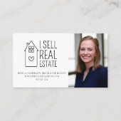 Gepersonaliseerd Ik verkoop onroerend goed foto Visitekaartje (Voorkant)