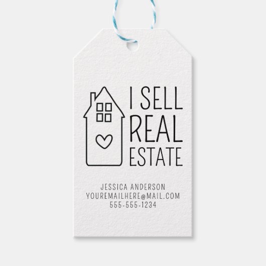 Gepersonaliseerd Ik verkoop onroerend goed promoti Cadeaulabel (Voorkant)
