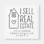 Gepersonaliseerd Ik verkoop onroerend goed promoti Magneet (Voorkant)