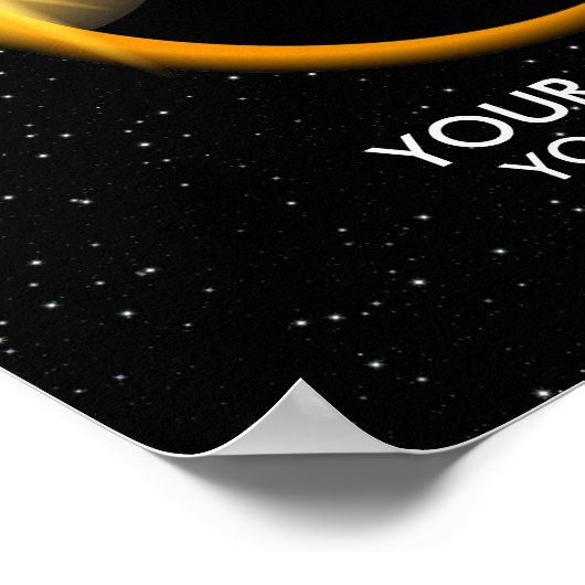 Gepersonaliseerd Ik was er Solar Eclipse Souvenir Poster (Hoek)
