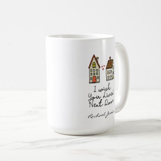 Gepersonaliseerd Ik wou dat je naast de Coffee-Mok Koffiemok (Voorkant rechts)