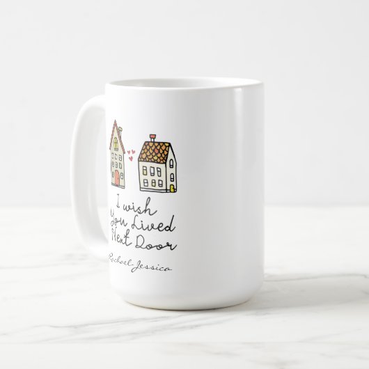 Gepersonaliseerd Ik wou dat je naast de Coffee-Mok Koffiemok (Voorkant links)