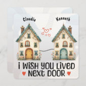 Gepersonaliseerd Ik wou dat je naast de deur cadea Kaart (Voorkant / Achterkant)