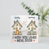 Gepersonaliseerd Ik wou dat je naast de deur cadea Kaart (Staand voorkant)