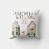 Gepersonaliseerd Ik wou dat je naast de deur cadea Kussen (Achterkant)