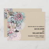 Gepersonaliseerd - Illustratie Floral slaat de dat Briefkaart (Voorkant / Achterkant)