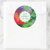 Gepersonaliseerd Impressionistisch Geheim Roos Tui Ronde Sticker (Tas)