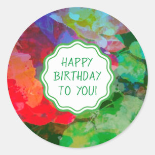 Gepersonaliseerd Impressionistisch Geheim Roos Tui Ronde Sticker