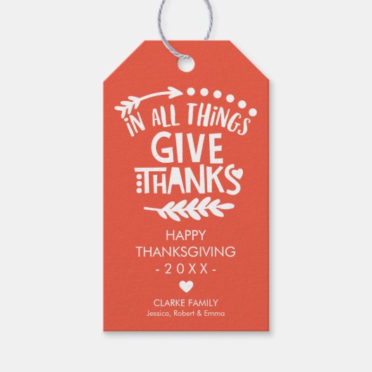 Gepersonaliseerd in alle dingen geven Bedankt Sina Cadeaulabel (Voorkant)