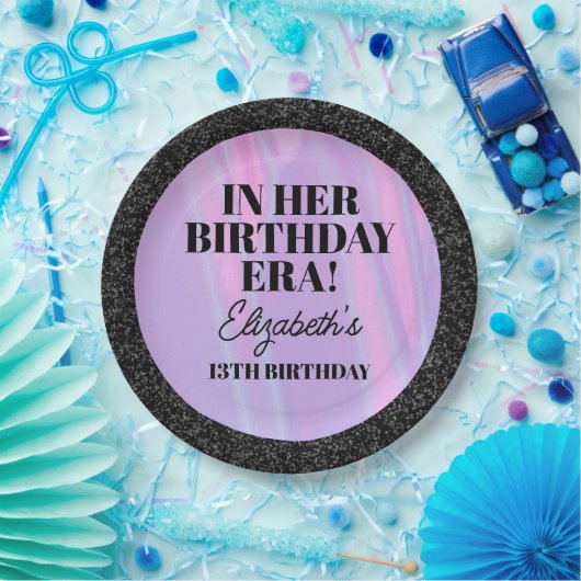 Gepersonaliseerd in haar verjaardagsevenement papieren bordje (Feest)