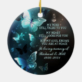 Gepersonaliseerd in herinnering Kerstmis Ornament (Achterkant)