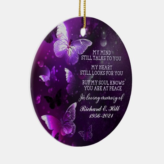 Gepersonaliseerd in herinnering Kerstmis Ornament (Rechts)