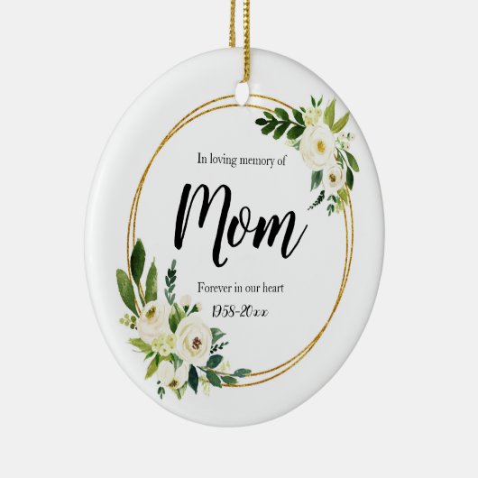 Gepersonaliseerd in het liefhebben van het geheuge keramisch ornament (Rechts)