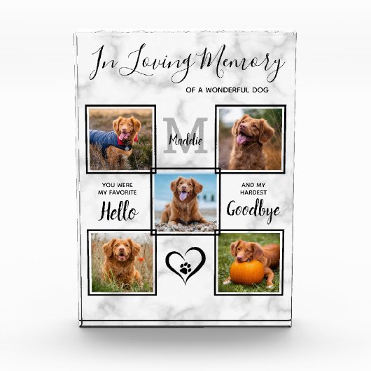 Gepersonaliseerd in het liefhebben van Memory Pet  Fotoblokken (Voorkant)