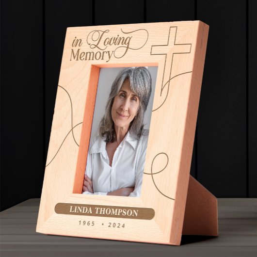 Gepersonaliseerd in Liefdevol Geheugen Houten Foto Gegraveerde Lijstjes