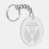 Gepersonaliseerd in Memory Memorial Angel Wings Ph Sleutelhanger (Voorkant Links)