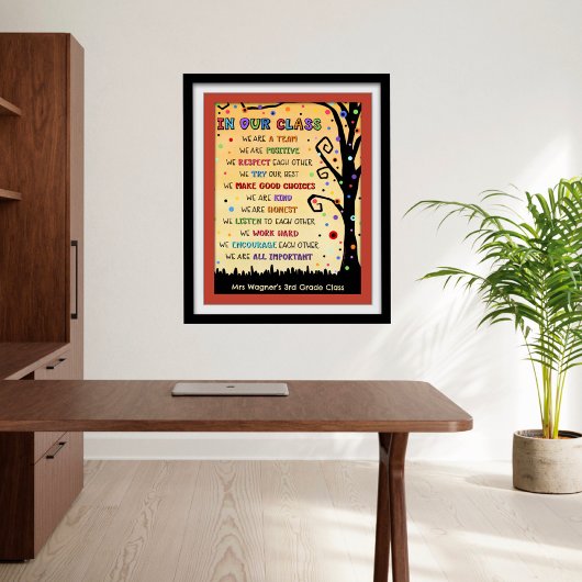 Gepersonaliseerd 'In onze klas' Motivatie klasloka Poster