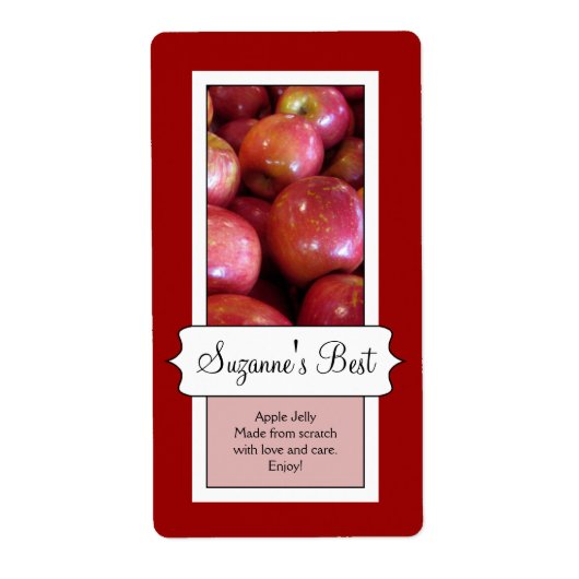 Gepersonaliseerd inblikflesje label, Apple Etiket (Voorkant)