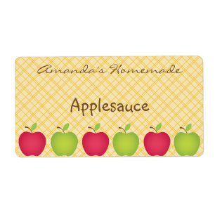 Gepersonaliseerd inbliklabel met een Apple-thema Etiket