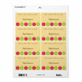 Gepersonaliseerd inbliklabel met een Apple-thema Etiket (Full Sheet)