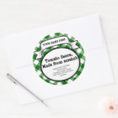 Gepersonaliseerd inblikpot/dekseletiket, Groene Gi Ronde Sticker (Envelop)