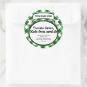 Gepersonaliseerd inblikpot/dekseletiket, Groene Gi Ronde Sticker (Tas)