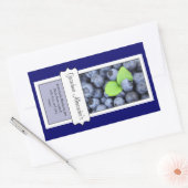 Gepersonaliseerd inblikpot label, aangepaste bosbe rechthoekige sticker (Envelop)