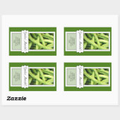 Gepersonaliseerd inblikpot label, aangepaste groen rechthoekige sticker (Vel)