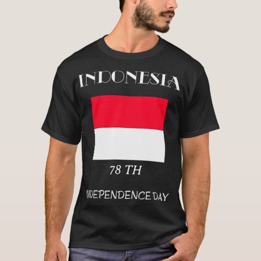 Gepersonaliseerd Indonesia Independence Day T-shir T-shirt (Voorkant)