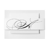 Gepersonaliseerd Initiaal A Invitation Belly Band  Uitnodigingen Wikkel (Voorkant Voorbeeld)