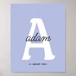 Gepersonaliseerd Initiaal   Aangepaste naam Monogr Poster